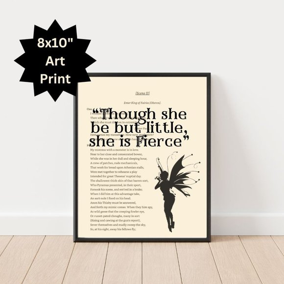 Other - Shakespeare Book Page Art Print- A Midsummer Night's Dream